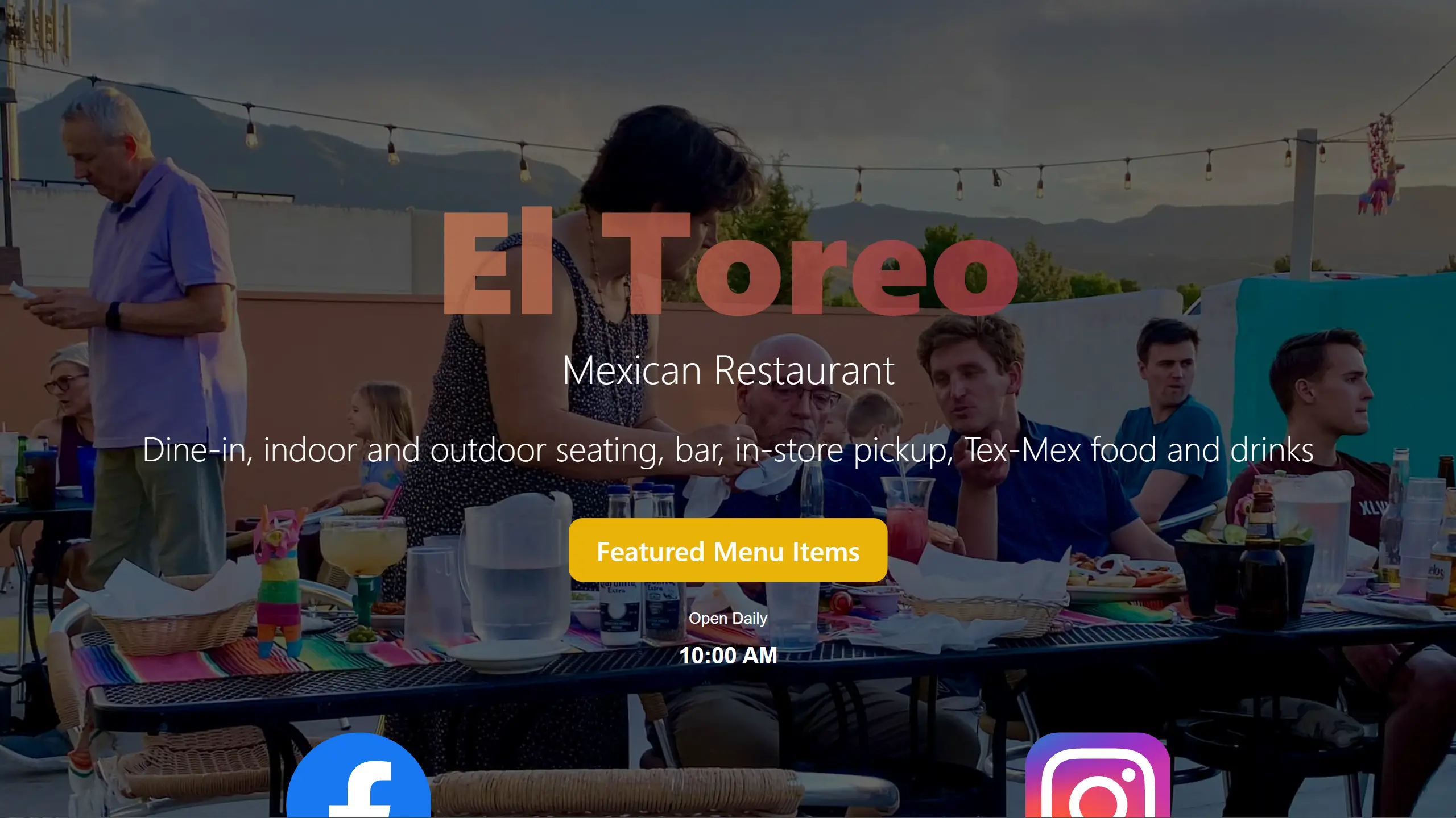 Screenshot of El Toreo Sample Website