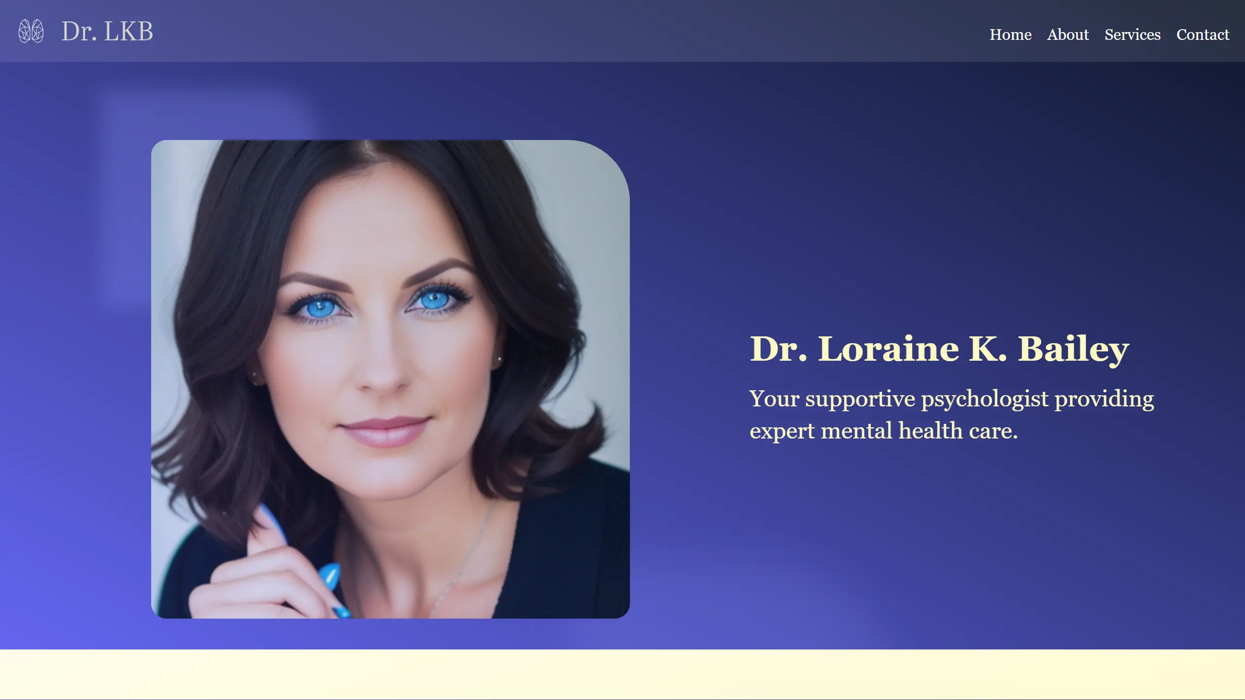 Screenshot of Psychologist Svelte Sample