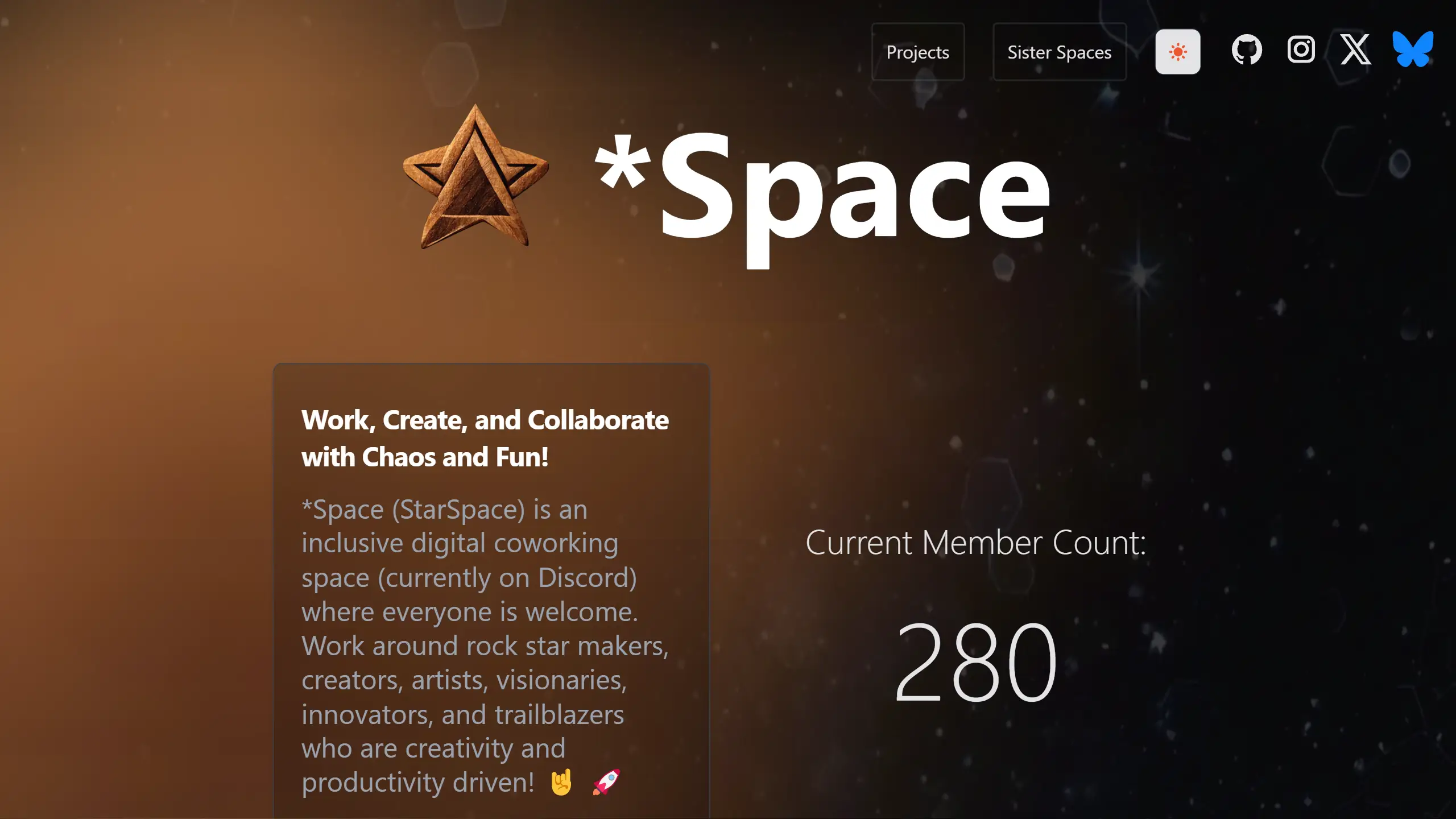 Screenshot of starspace.group